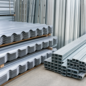 Corrugated steel sheets and light-gauge steel framing products